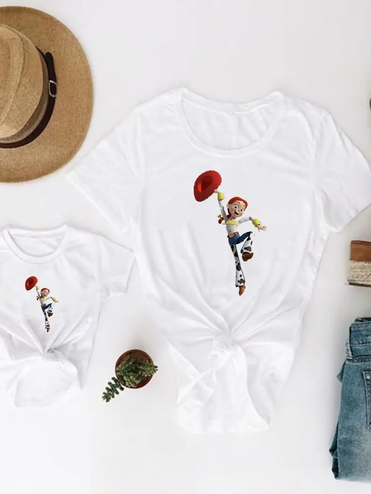 

T Shirts Disney Printing Aesthetic Toy Story Children Family Women Creativity Harajuku Summer Tshirts Disney Brand Trendy Trish