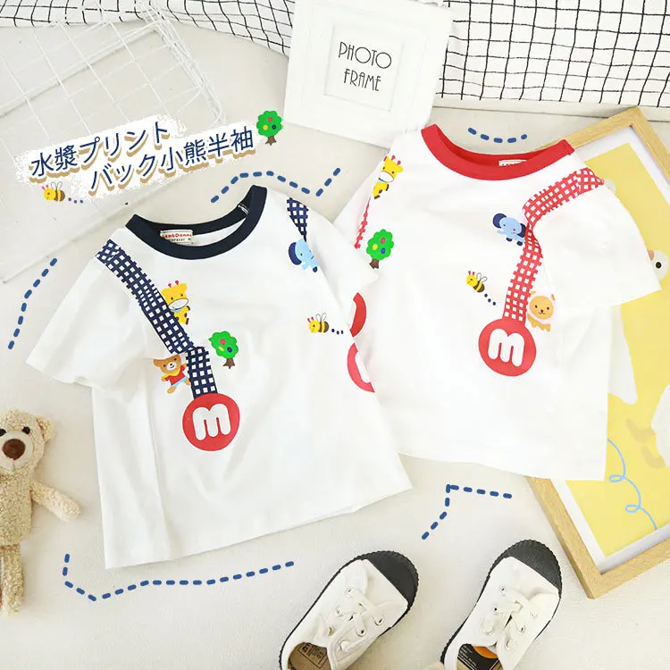 

Boys And Girls Short-Sleeved T-Shirt 2022 Summer New Japanese Fashion Cute Cartoon Children's Top Short-Sleeved