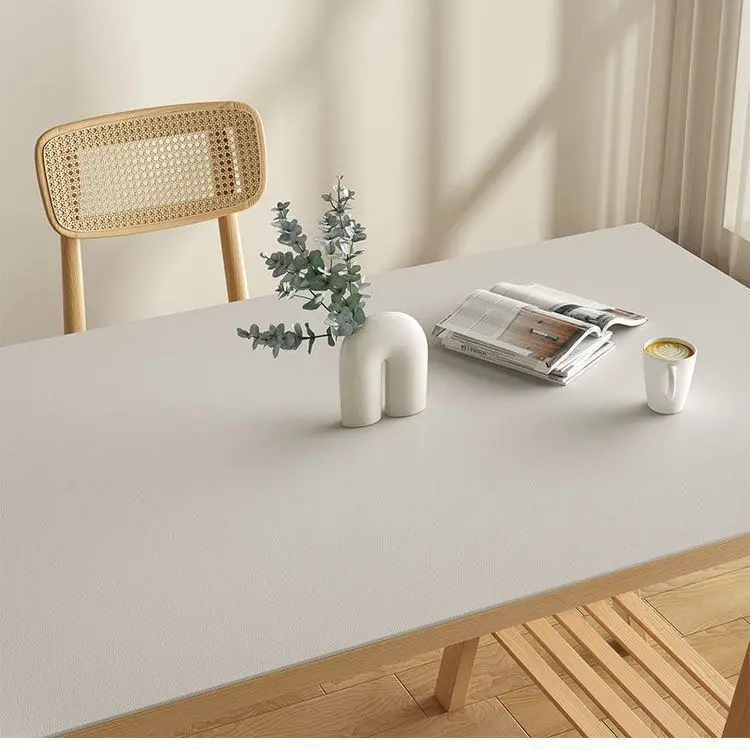 

Table mat leather desk pad table MATS PVC tablecloth waterproof and oil proof computer desktop tea white students_AN2396