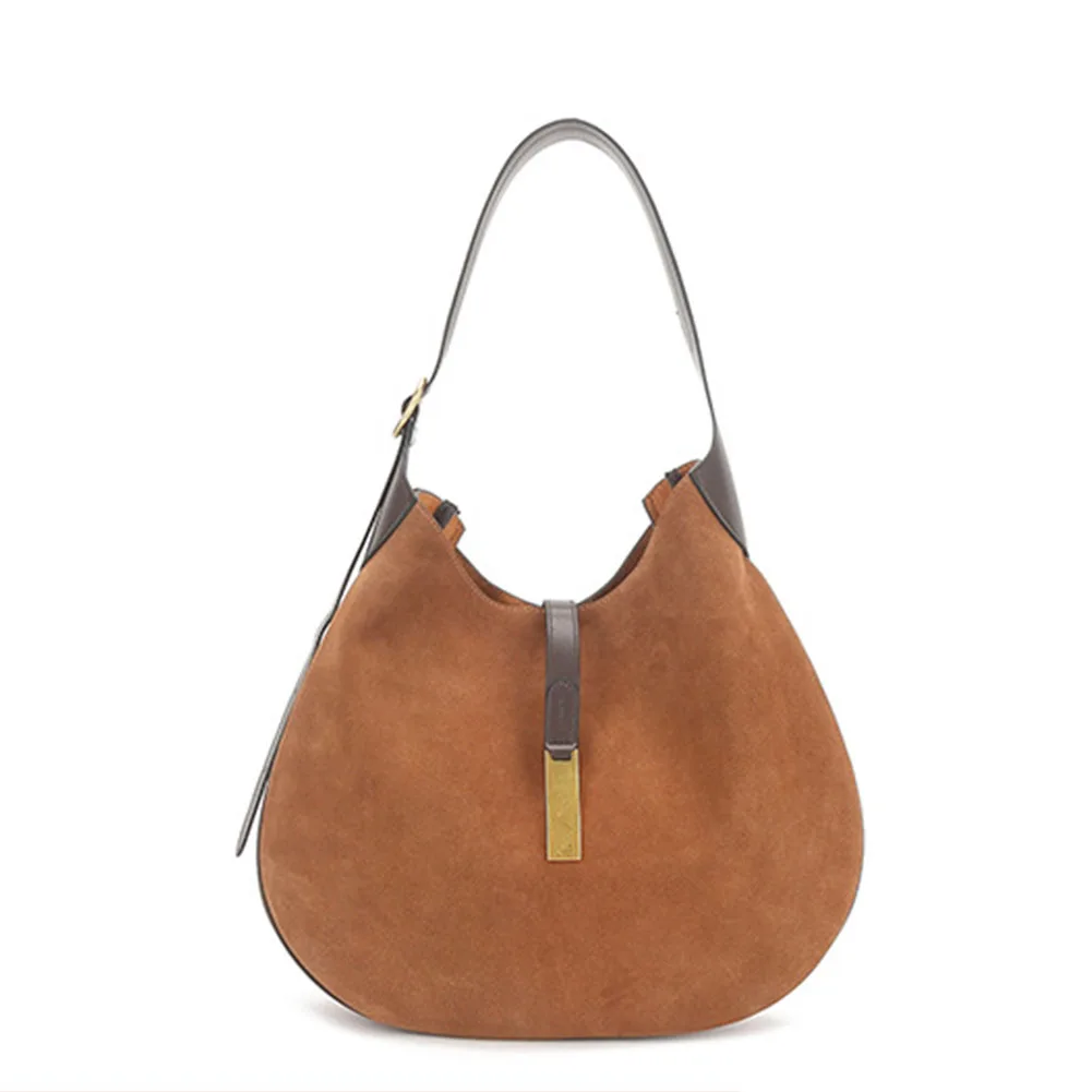 

Высококачественная замшевая кожаная сумка, дизайнерская сумка-тоут, новинка 2023, осенне-зимняя сумка через плечо из спилка, женская сумка дл...