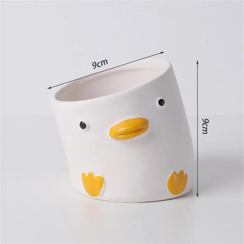 Cute Desktop Superior Anti-aging Performance Flowerpot Work Fine Round Edge Thick Mouth Design Smooth And Delicate Edge Cartoon
