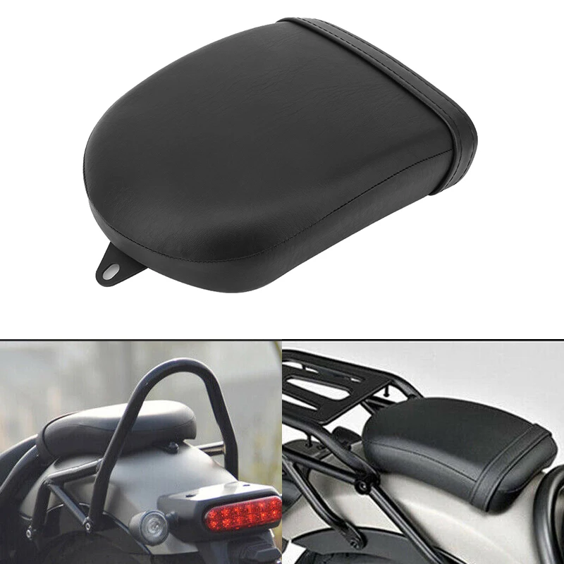 Motorcycle Rear Passenger Seat Cushion Black Pad Leather Pillion Accessories For Honda Rebel CMX 300 500 CMX300 CMX500 2017-2022