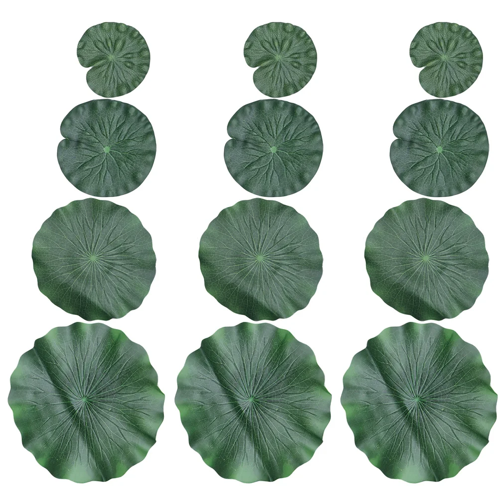 

Leaves Decor Floating Fish Lily Pads Pond Lotus Aquarium Tank Decoration Artificial Ornament Ponds Betta Foliage Decorations