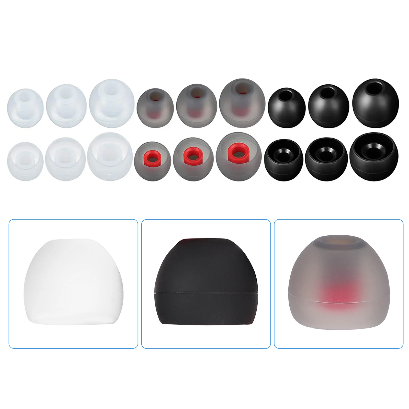 

36pcs Silicone Earphone Replacement Covers Earphone Caps Earbuds Accessory