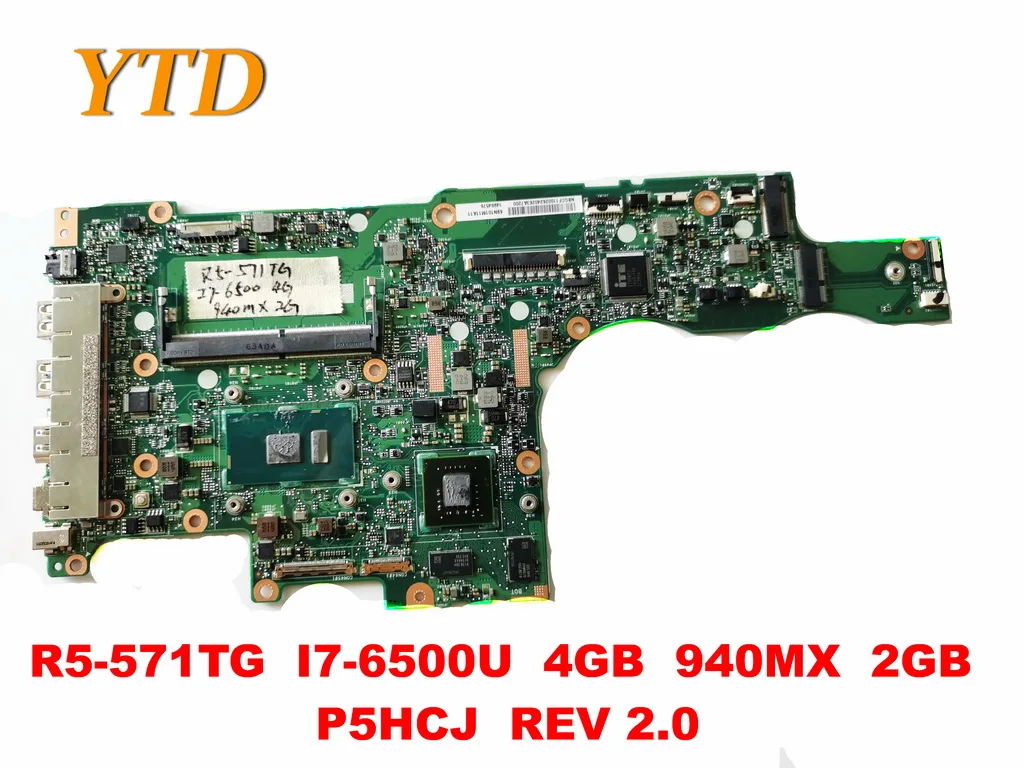 

Original For Acer Aspire R5-571 R5-571TG Motherboard I7-6500U 4GB 940MX 2GB P5HCJ REV 2.0 tested good free shipping