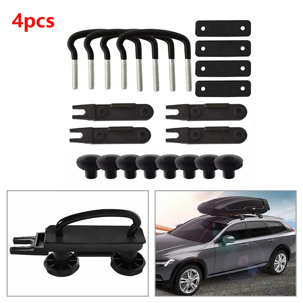 4pcs U-Bolts Clamp Stainless Steel Universal Roof Box Car Van Mounting Fitting Kit Suitable For Roof Luggage Accessories