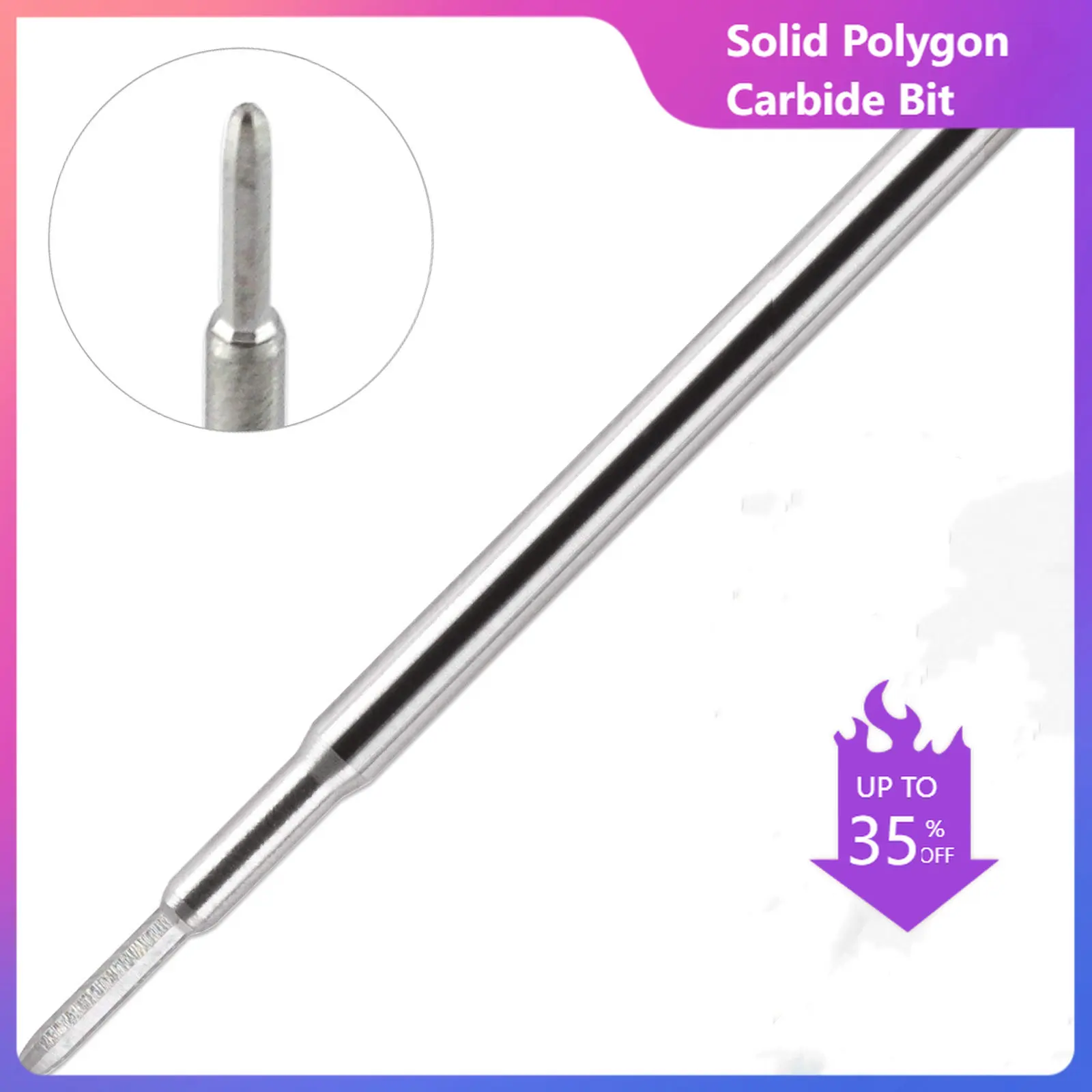 

Solid Polygon Carbide Bit 3/32" Tungsten Milling Cutters for Agnail Callus Removal for Nail Salon Profession's Nail Preparation