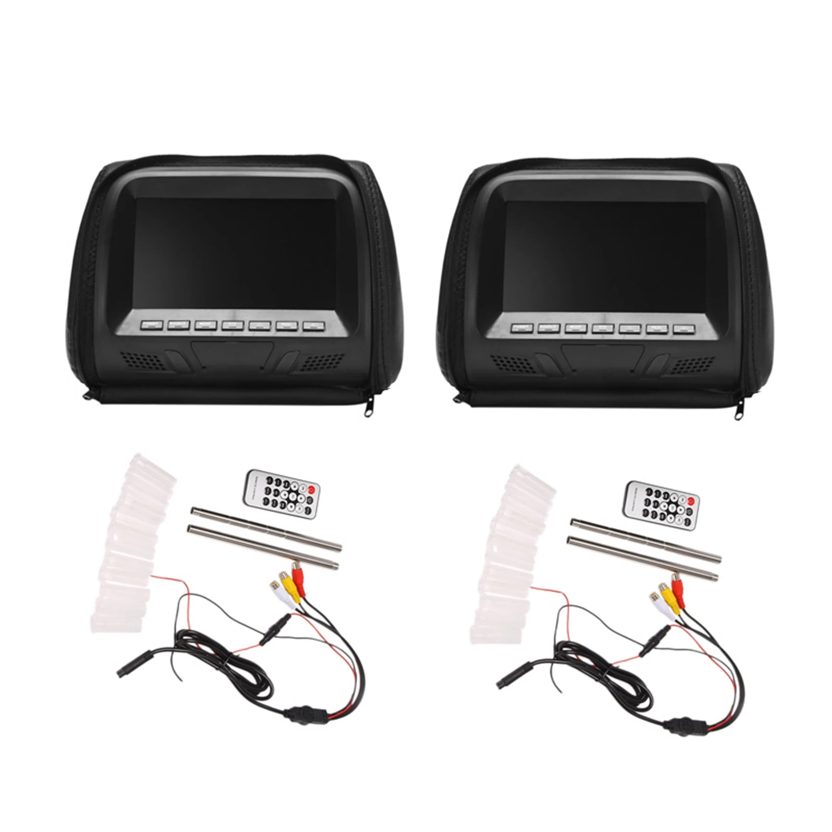 

2PCS 7inch Touch Screen Car Headrest Monitor with Zipper MP5 Player Pillow Monitor Support Video Sync/ Mirror Link
