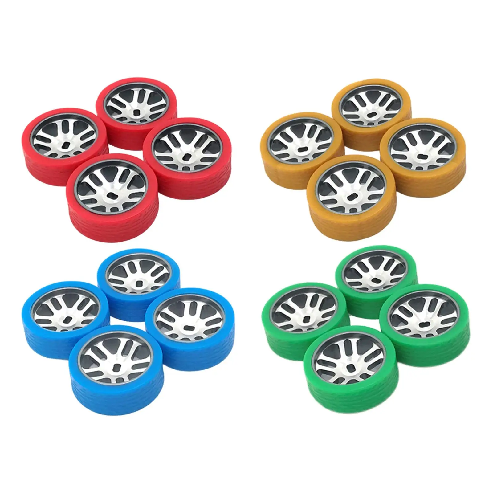 

4x RC Car Wheel Rim Hub Tire Wear Resistant Durable for Wltoys Iw04M Awd Iw02 RM02 RM03 284131 1/28 RC Car Accessories