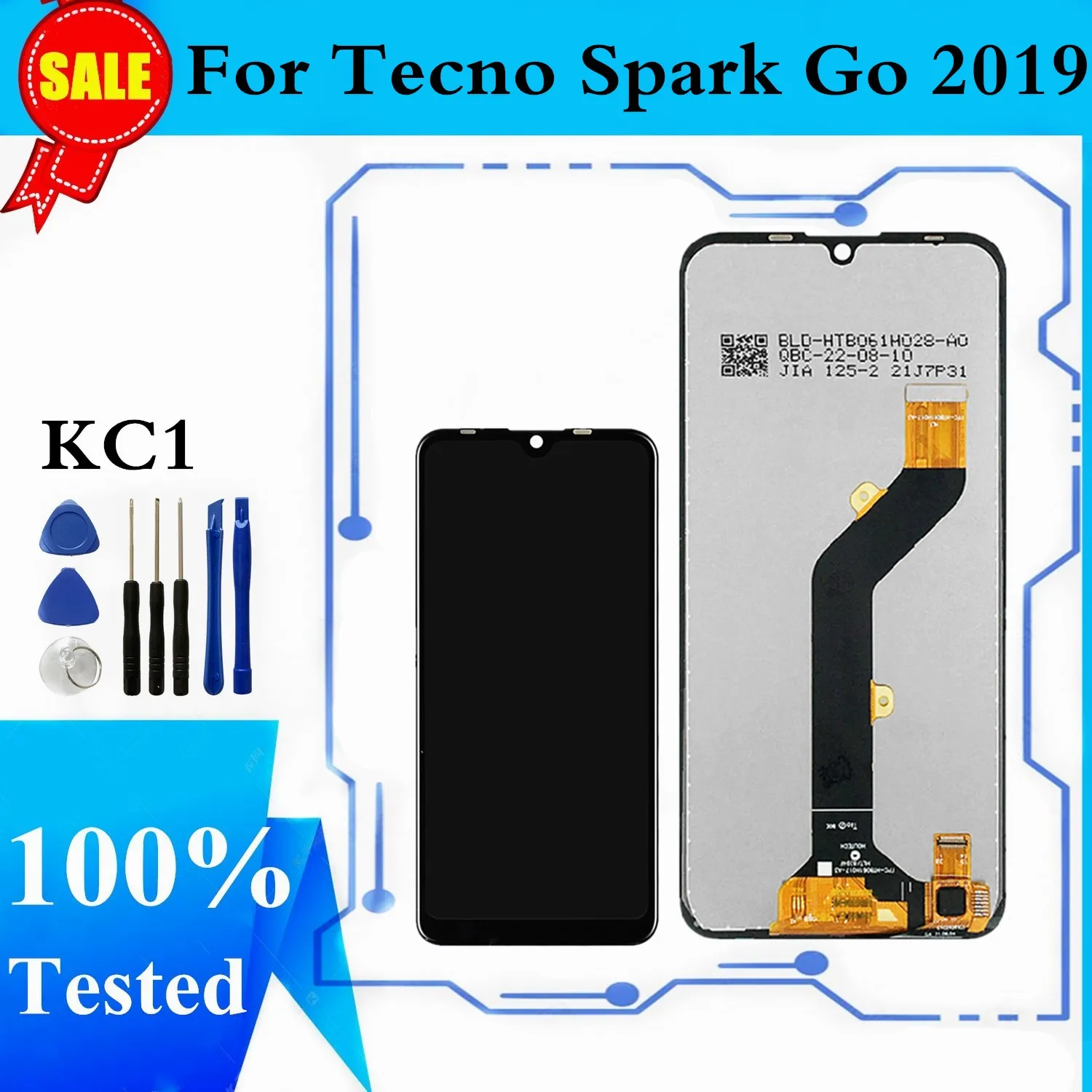 

ЖК-дисплей для Tecno Spark Go KC1, запасные части для ремонта ЖК-дисплея Spark Go 2019 KC1