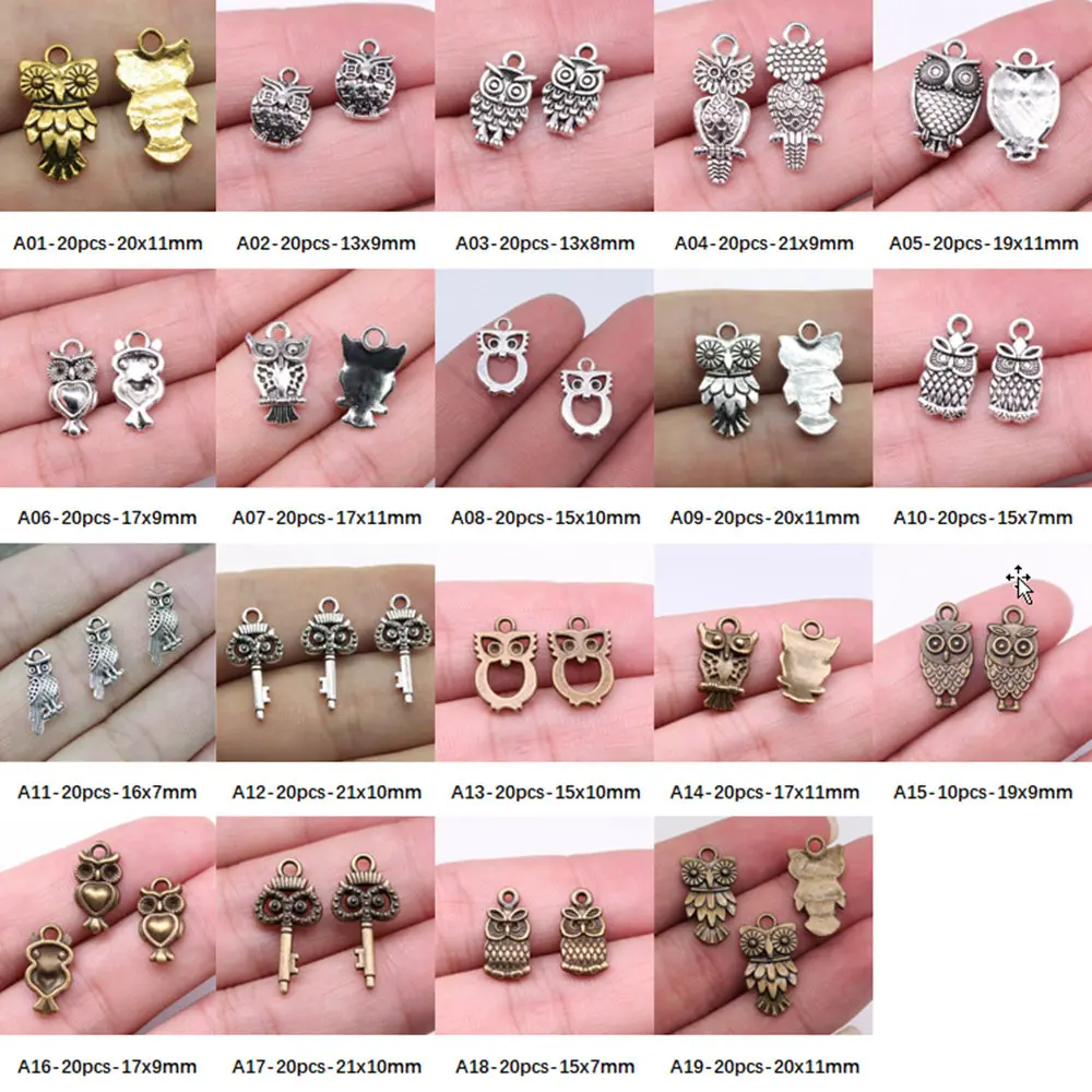 

Little Owl Charm Pendant Jewelry Findings Components Handmade