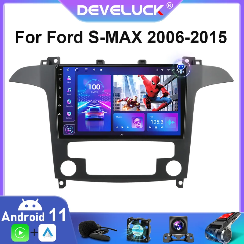 2 Din Android 11 Auto Radio Multimedia Video Player Für Ford S Max S-MAX 2007 - 2015 Stereo