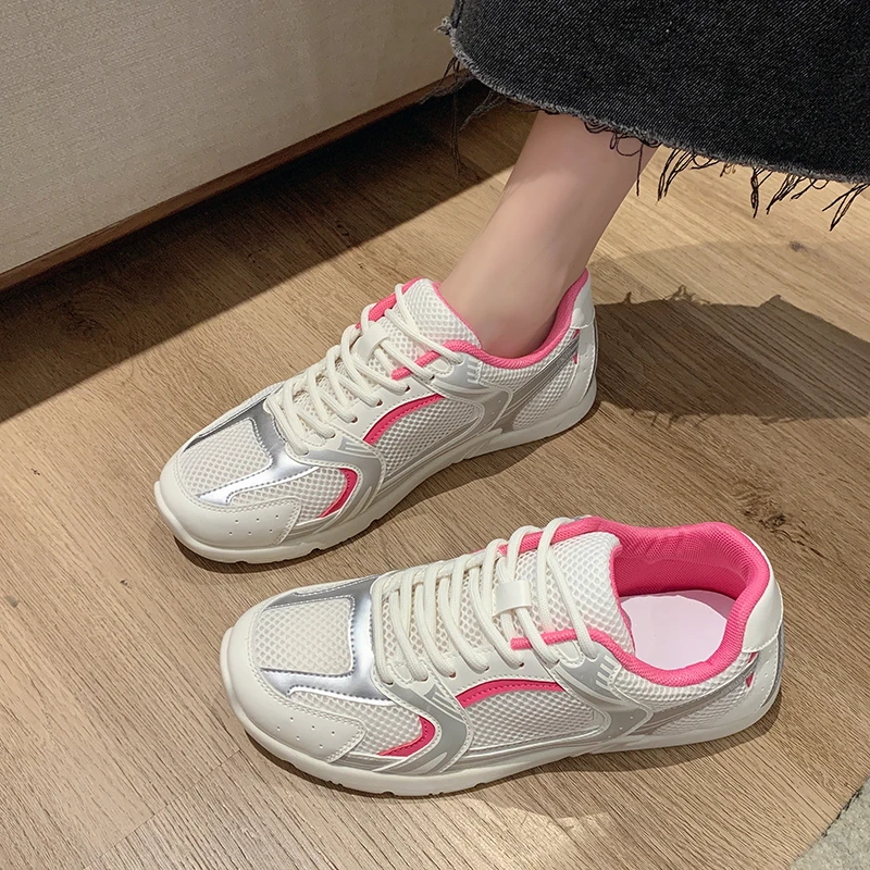 Дизайнерская Брендовая женская обувь летняя дышащая сетчатая на мягкой подошве