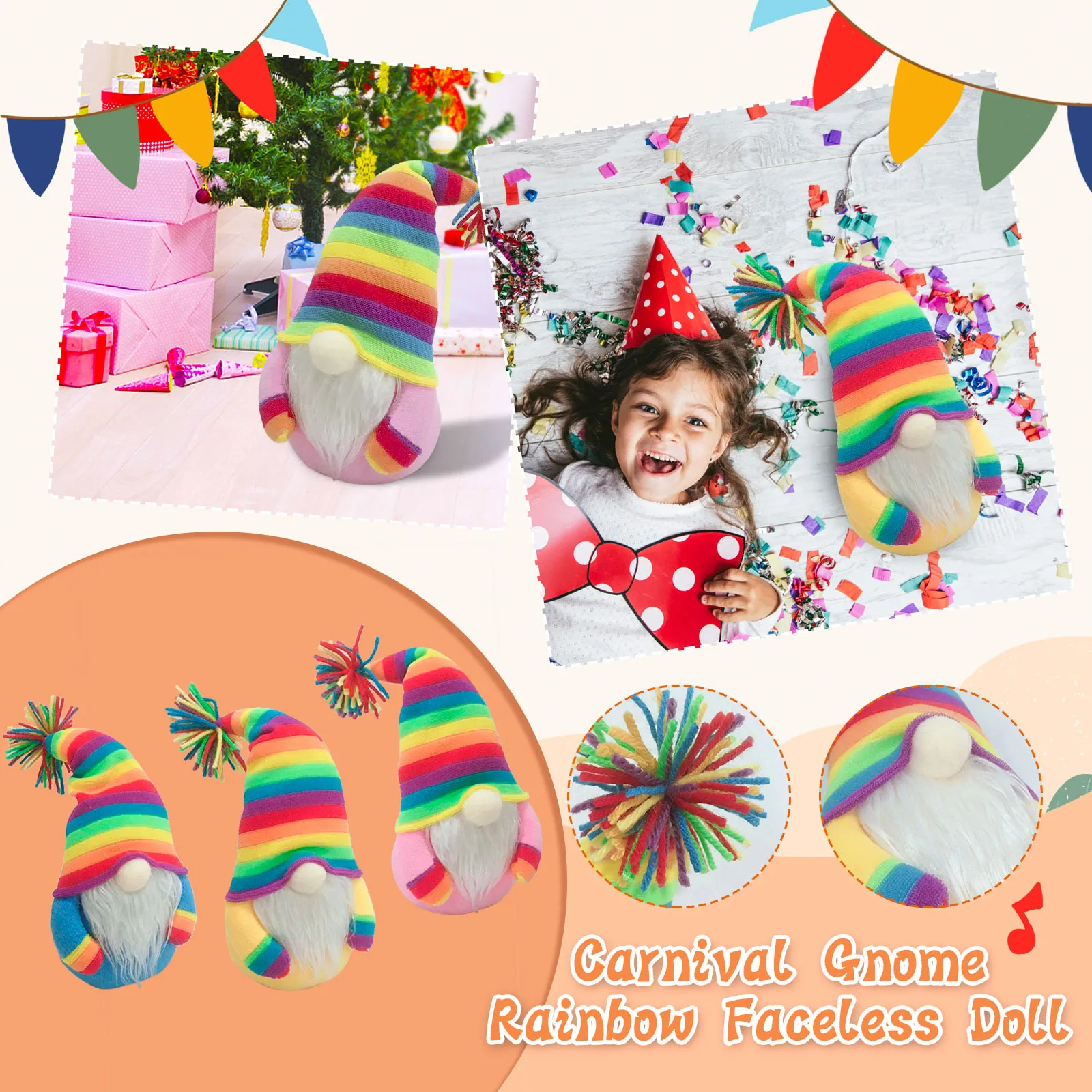 

Кукла карнавал Радуга пожилый гном домашнее искусственное украшение и подвески