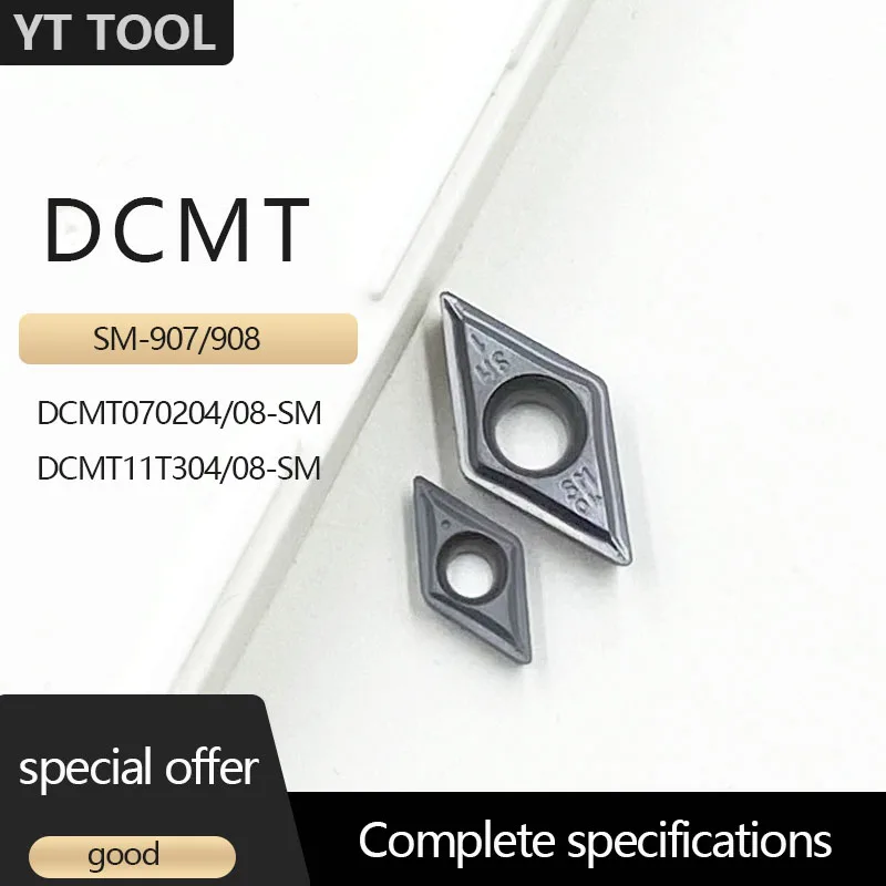 

DCMT11T304 DCMT11T308 SM IC907 IC908 инструмент для внутренней обточки dcmt 11t30 4 твердосплавная пластина токарный инструмент токарный станок токарная пластина