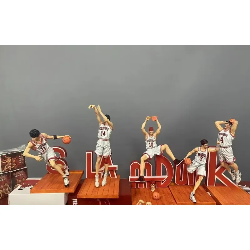 В наличии SLAM DUNK Фигурка Kaede Rukawa Sakuragi Hanamichi Hisashi Mitsui 5 шт. Аниме Модель Игрушки