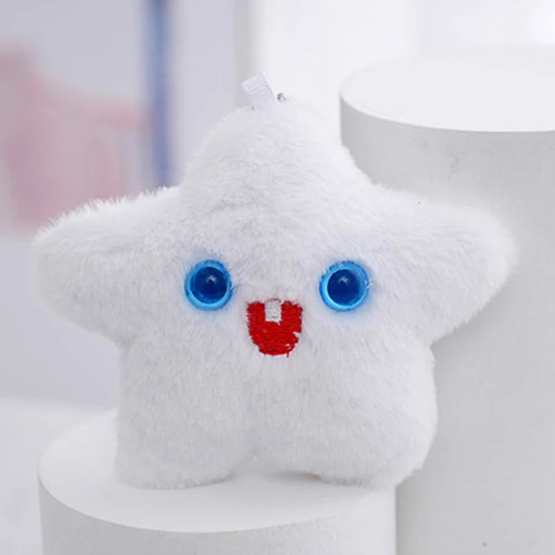 

Cute Star Plush Bag Pendant White Five-pointed Star Plush Doll Toy Small Pendant Children's Decorative Bag Ornaments Gift
