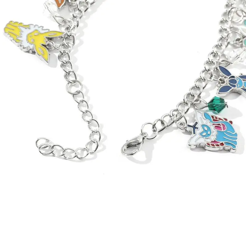 Pokemon Eevee Model Bracelet Exquisite Charm Anime Figure Jolteon Toy Jewelry Accessories Cartoon Character Pendant Gift images - 6