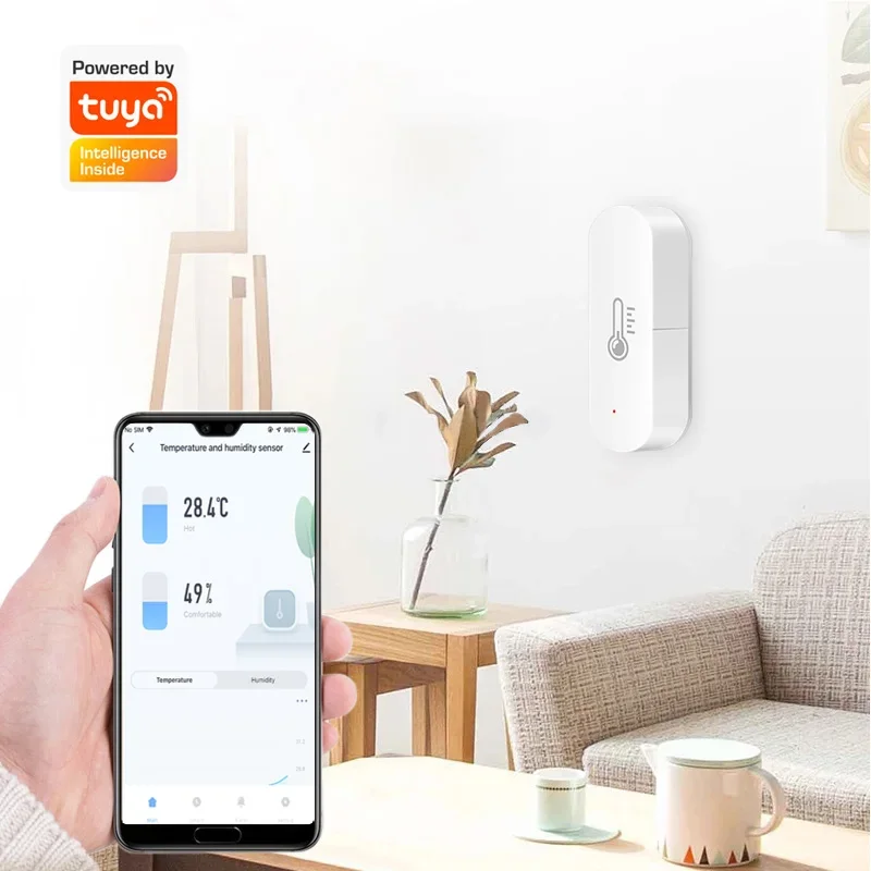 RYRA Wi-Fi умный датчик температуры и влажности Крытый открытый гигрометр термометр
