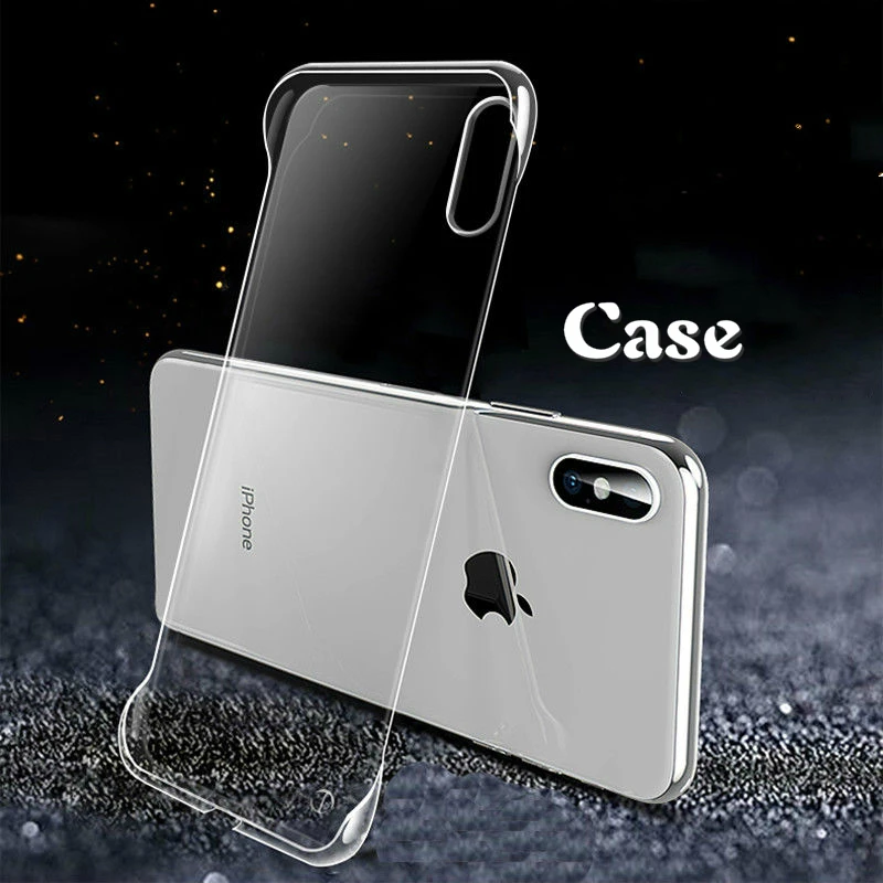 Ultra Thin Frameless Clear Plastic Phone Case For iPhone 14 13 12 Mini 11 Pro XS Max XR X 8 7 Plus SE 2020 Transparent Cover