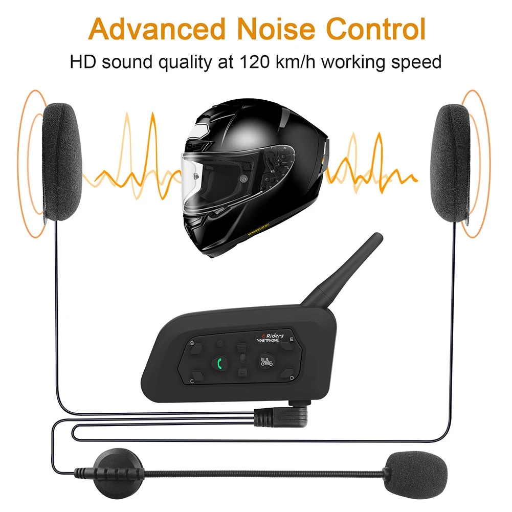 

Motorcycle Helmet Headset Intercom Stereo Headsets Bluetooth-compatible Speaker Earphone for V4 V6 universal walkie-talkies