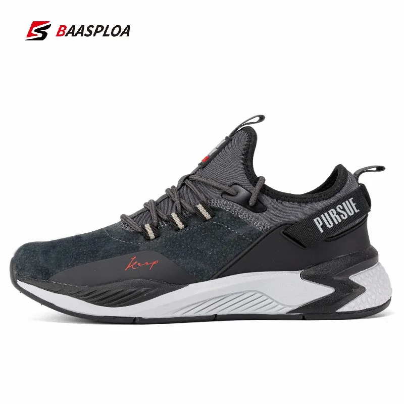 Men Running Shoes Non-slip Shock Absorption Lightweight Tennis Shoes Waterproof Male Casual Shoes Baasploa 2021 New Arriavl