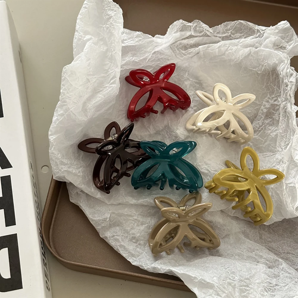 

Colored Butterfly Hollow Out Hairpin Hair Clip Clamp Headwear Girls Acetate Hair Claws Clip Hair Accessories For Women