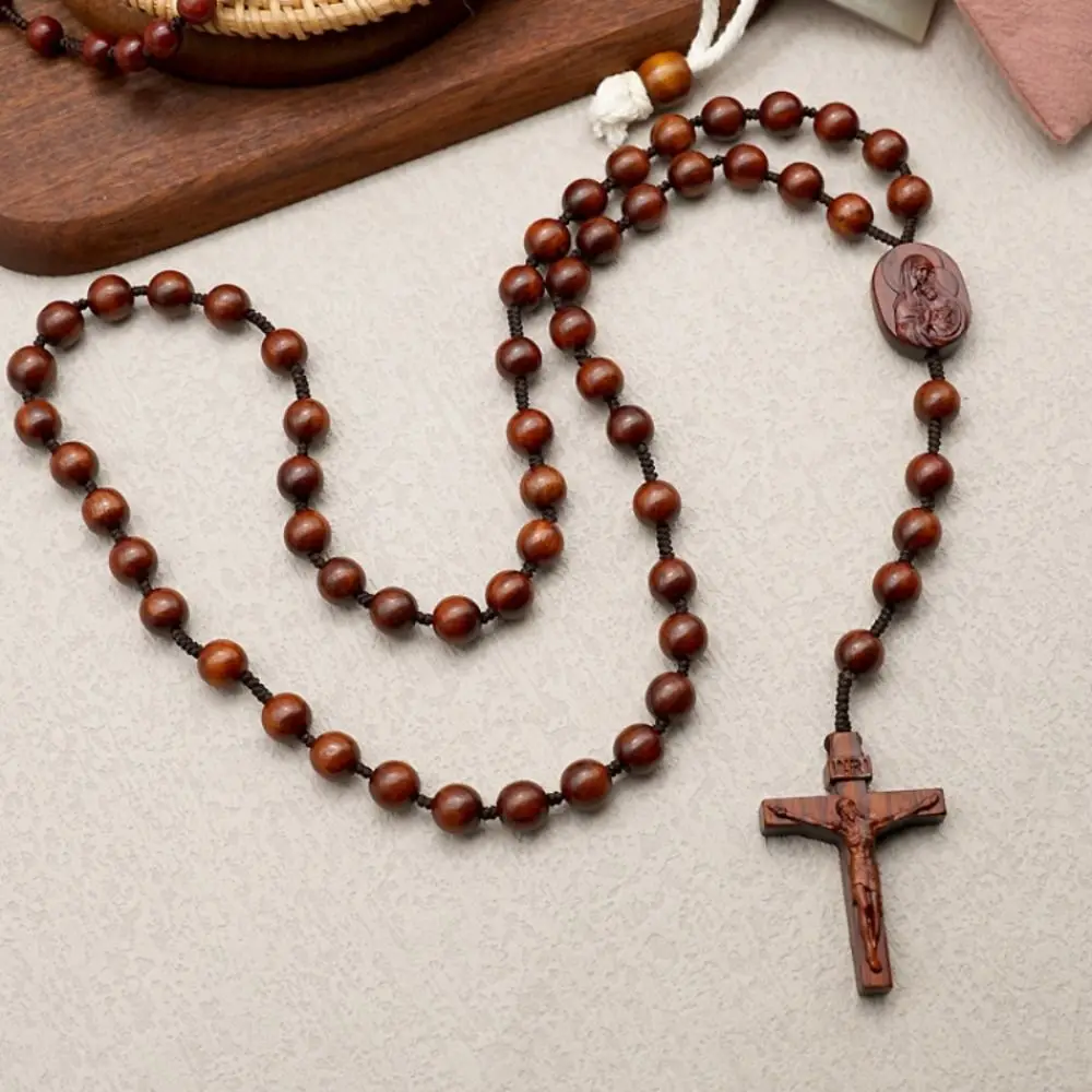 Dalbergia Microphylla Ожерелье-четки ручной работы с сумкой для хранения Католическое