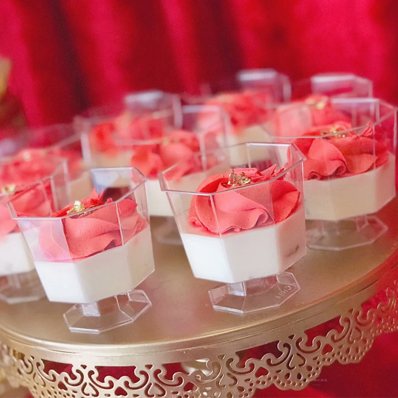 

10Pcs 120/125/150ml Plastic Cups Jelly Yogurt Mousses Dessert Pudding Cake Cup Party Wedding Accessories Supplies Baking Tool