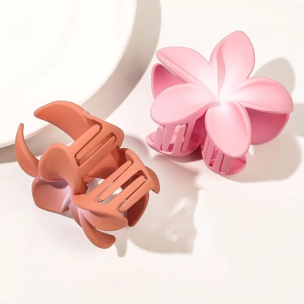 Модная милая заколка для волос Frangipani прозрачные цветные градиентные красочные