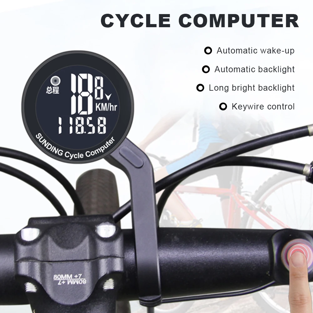 

Bicycle Code Bicycle Computer Watch Wireless Backlit Mountain Cycling Speed Meter Odometer Stop Watch Equipment Accessories