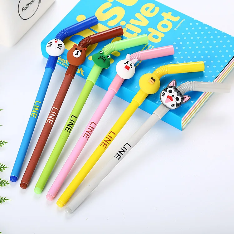 

10PCSCartoon Kawaii Cute Animal Gel Pens Creative School Office Stationery Kids Student Writing Supplies Gel Pen Signature Pen