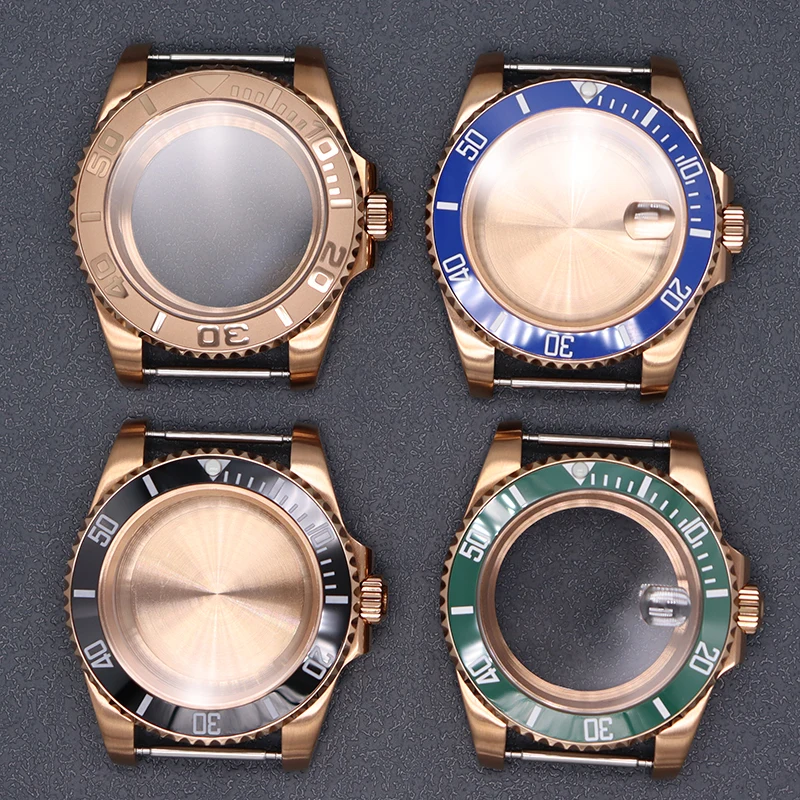 

Rose Gold 40mm Case Men's Watches 38mm Ceramic Bezel Insert Sapphire Glass Eta 2824 Miyota 8215 Nh35 Nh36 Dial Movement Daytona