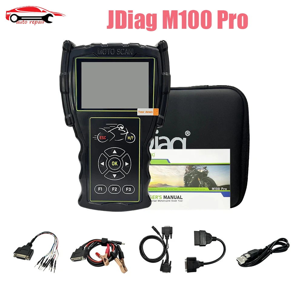 

JDiag M100 Pro Motorcycle Diagnostic Tool D87 D88 Function Read Fault Code OBD2 Scanner For Motorcycle Professional Detection