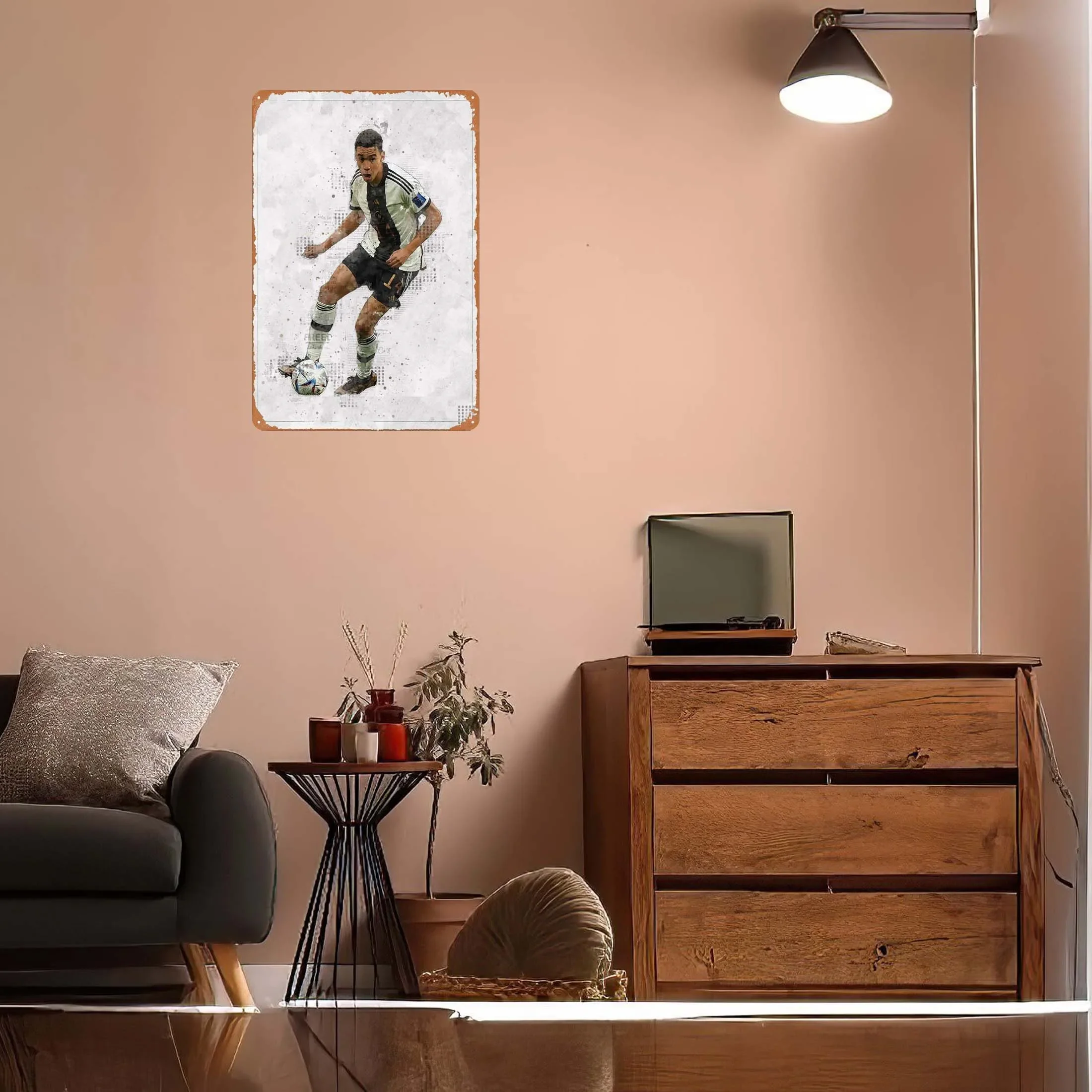 Спортивный металлический постер Jamal музыкальной акварели винтажный знак в виде