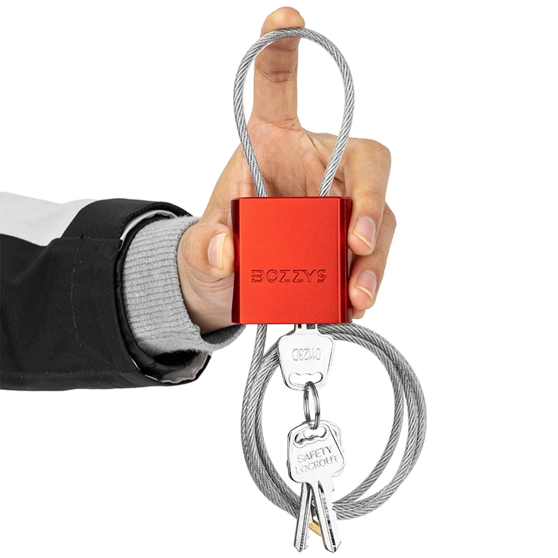 

BOZZYS 4 мм регулируемый тросовый замок с 3 ключами Budget Security для спортзала, велосипеда, ворот, длина 1 м