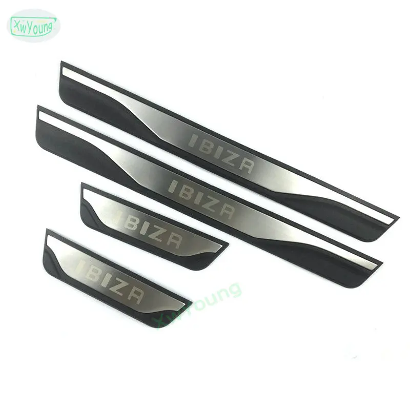 4 шт. накладки на педали двери из АБС-пластика и нержавеющей стали для SEAT Ibiza 2015-2019 |