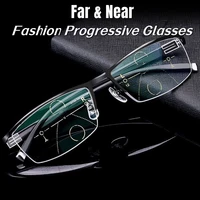 mens business bifocal reading glasses unisex progressive adjustment eyeglasses blue light blocking eyewear prescription glasses