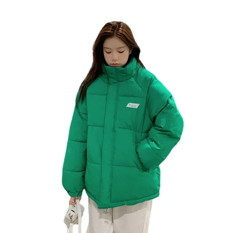 Winter New Down Cotton Jacket Women's Loose BF Style Stand Collar Short  Thickened Student  Fashion Coat Gm*