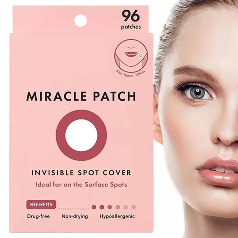 

Pimple Cover Patches 96-pieces Invisible Spot Cover Hydrocolloid Soothing And Calming For Acnes Prone Skin 96 Patches Invisible
