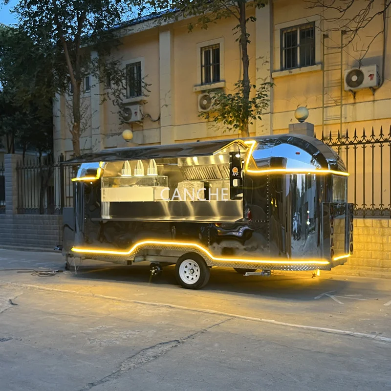 

Уличный мобильный прицеп для кухни, пиццы, ресторана Taco, киоск для фаст-фуда, грузовик для барбекю