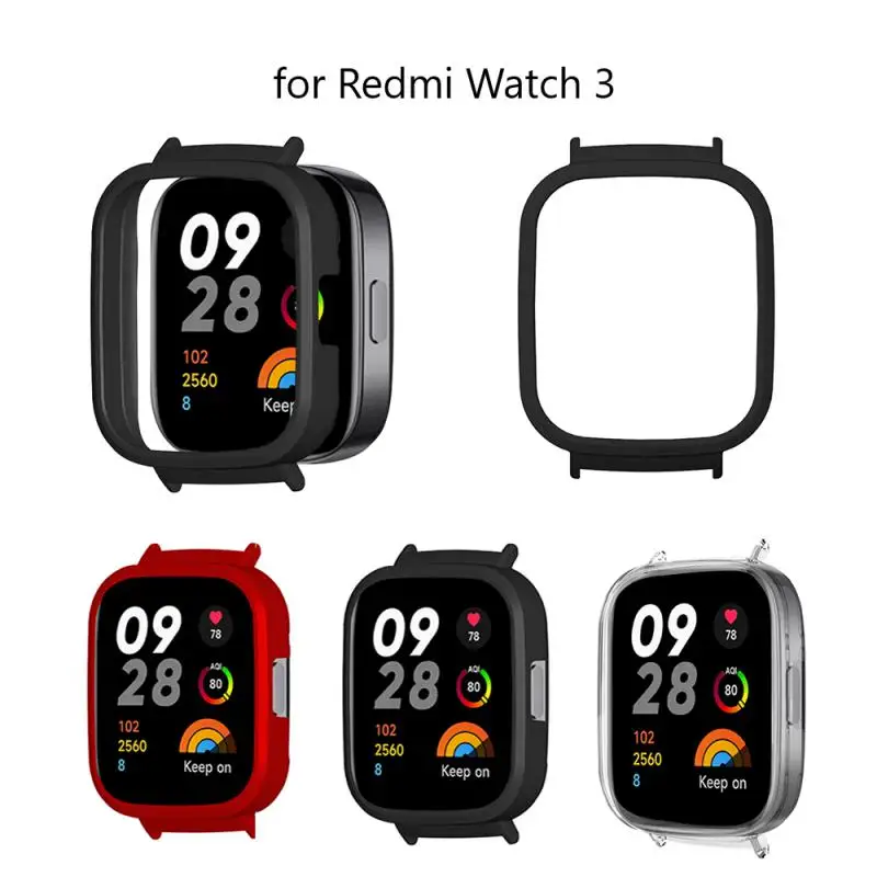 

20mm Shell Screen Watch Case Smart Watch Pc Case Protector Cover Protective For Redmi Watch 3 Cover Strap Connector New