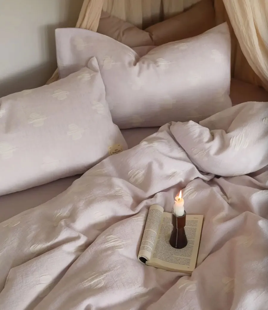 Элегантный романтический комплект постельного белья с птицей и голубой полный