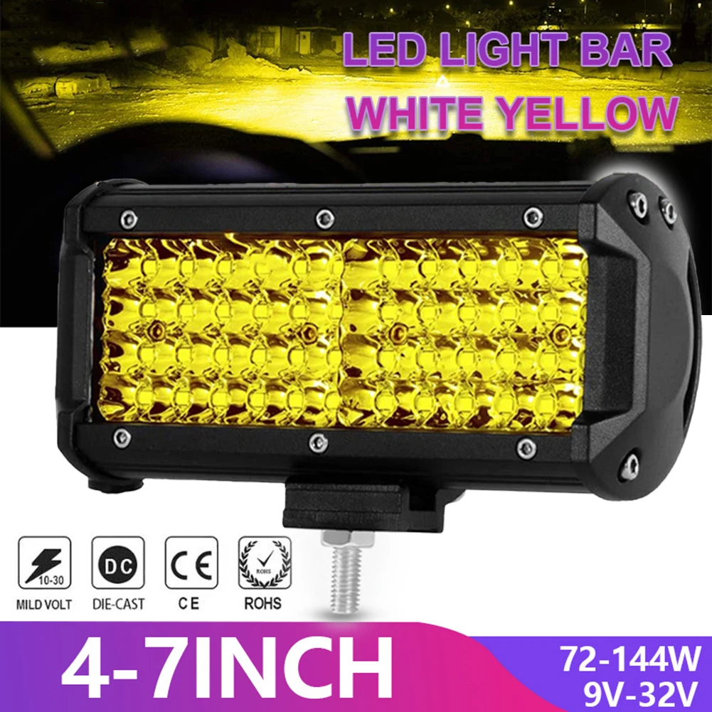 

72W 144W LED Work Light Bar Flood Spot Lights Driving Lamp For Truck Driving Offroad Boat Car Tractor SUV ATV 12-60V Worklight
