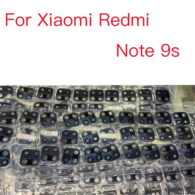 2pcs For Xiaomi Redmi note 9 Note9 Pro Max 9S Global Version Rear back camera glass lens Cover with Adhesive sticker - купить по