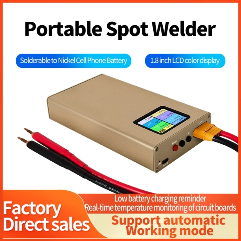 

10000mAh 0.1-0.3mm Nickel Plated Spot Welding Mini Portable Rechargeable 1.8 in P8DC