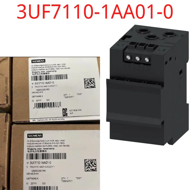 

3UF7110-1AA01-0 новый модуль измерения тока/напряжения V2; Установите ток 0,3. .. 4 а, измерение напряжения до 690 В, в целом