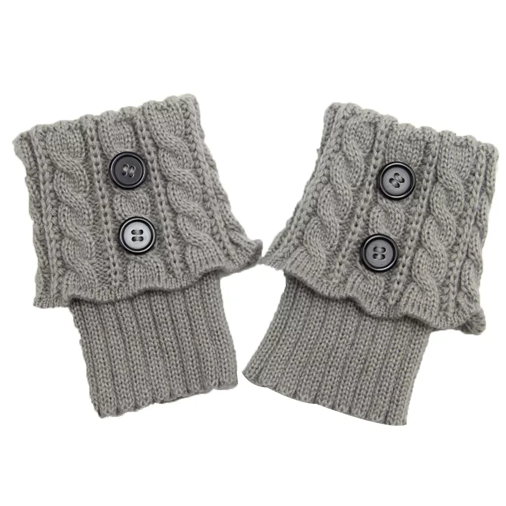 Women Knitted Winter Leg Warmers Slim Punk Short Crochet Leg Warm Socks Silid Winter Boot Cuffs Socks Boot Toppers Stockings