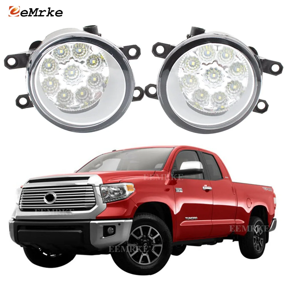 

2x Автомобильные противотуманные фары в сборе для Toyota Tundra 2014 2015 2016 2017 2018 2019 2020 H11 9 Вт передний бампер противотуманная фара светодиодный фары ...