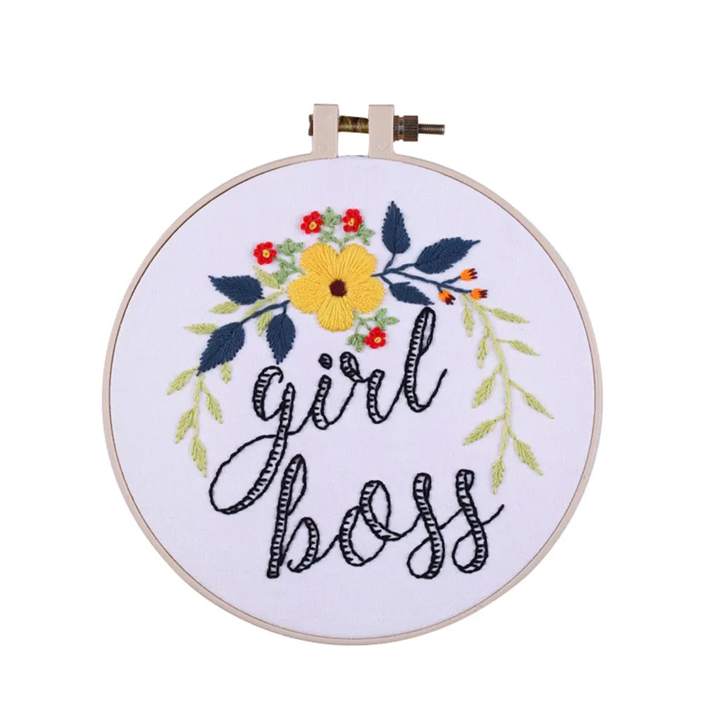 

Стартовый комплект для вышивки, регулируемая рамка для вышивки крестиком, обучающая карта, напечатанная хлопковая ткань, домашний набор «с...